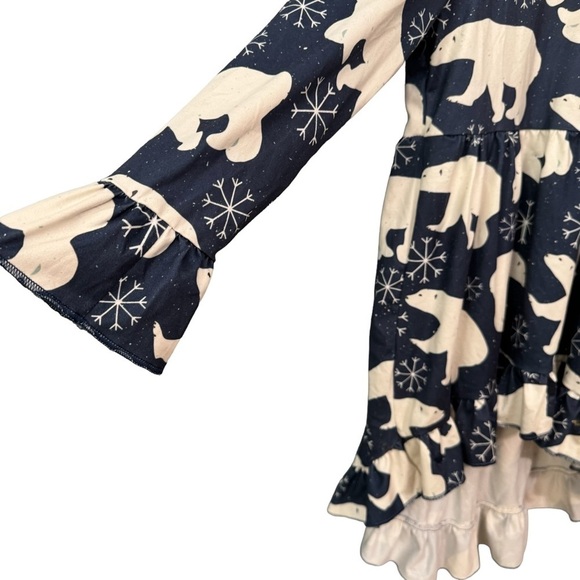 🔹5/$25🔹 Adorable Sweetness‎ Girls Blue and White Hi Low Tunic. Polar Bear. 7 - Picture 5 of 9